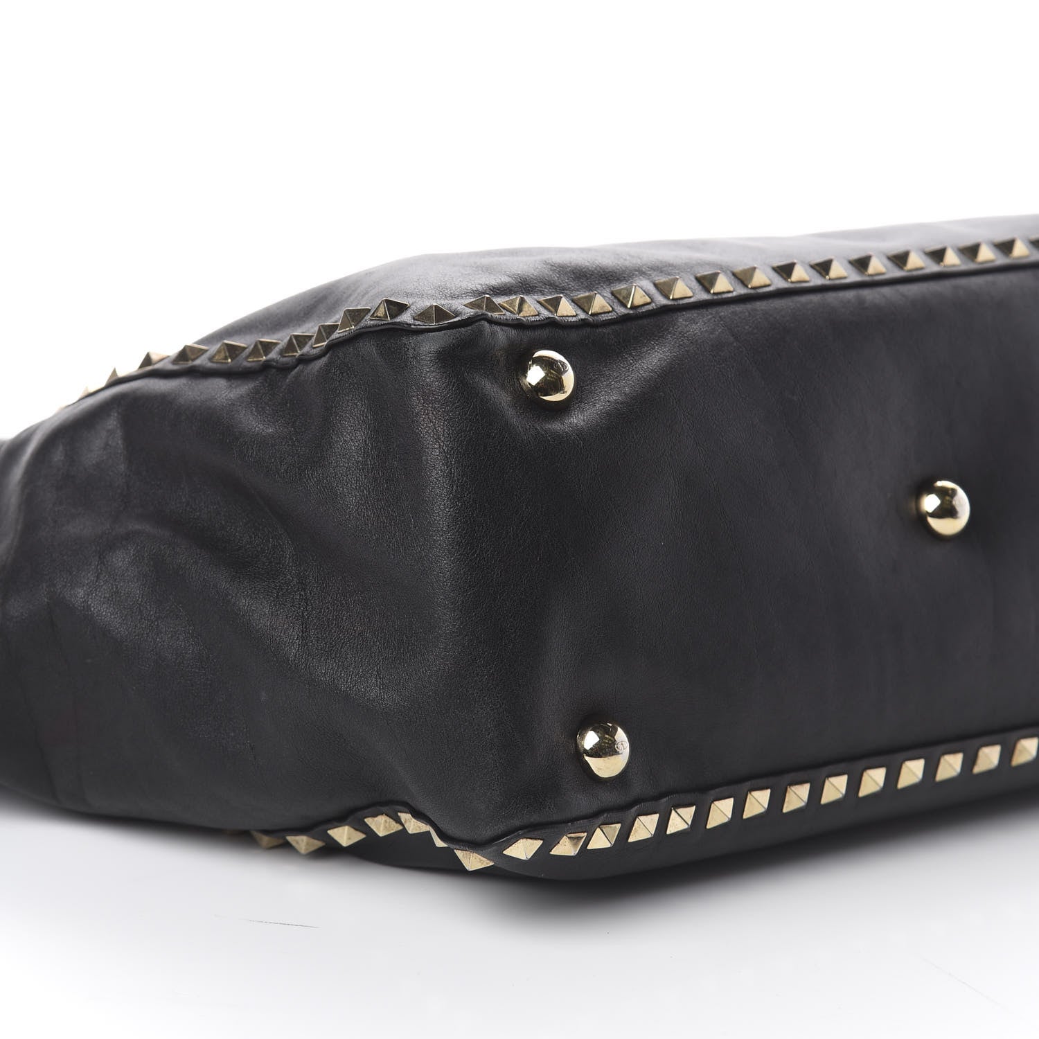 Valentino Garavani Vitello Medium Rockstud Tote Black 6 of 7