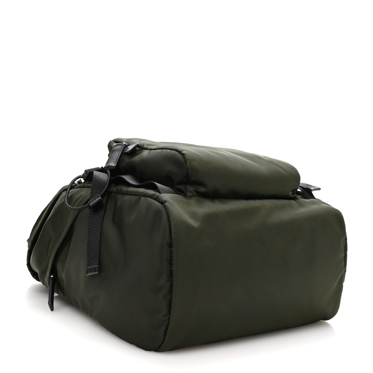 Re-Nylon Saffiano Logo Double Buckle Backpack Tundra
