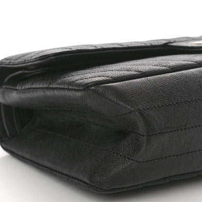Chanel Sheepskin Chevron Quilted 2.55 Reissue 225 Flap Black 9 of 10