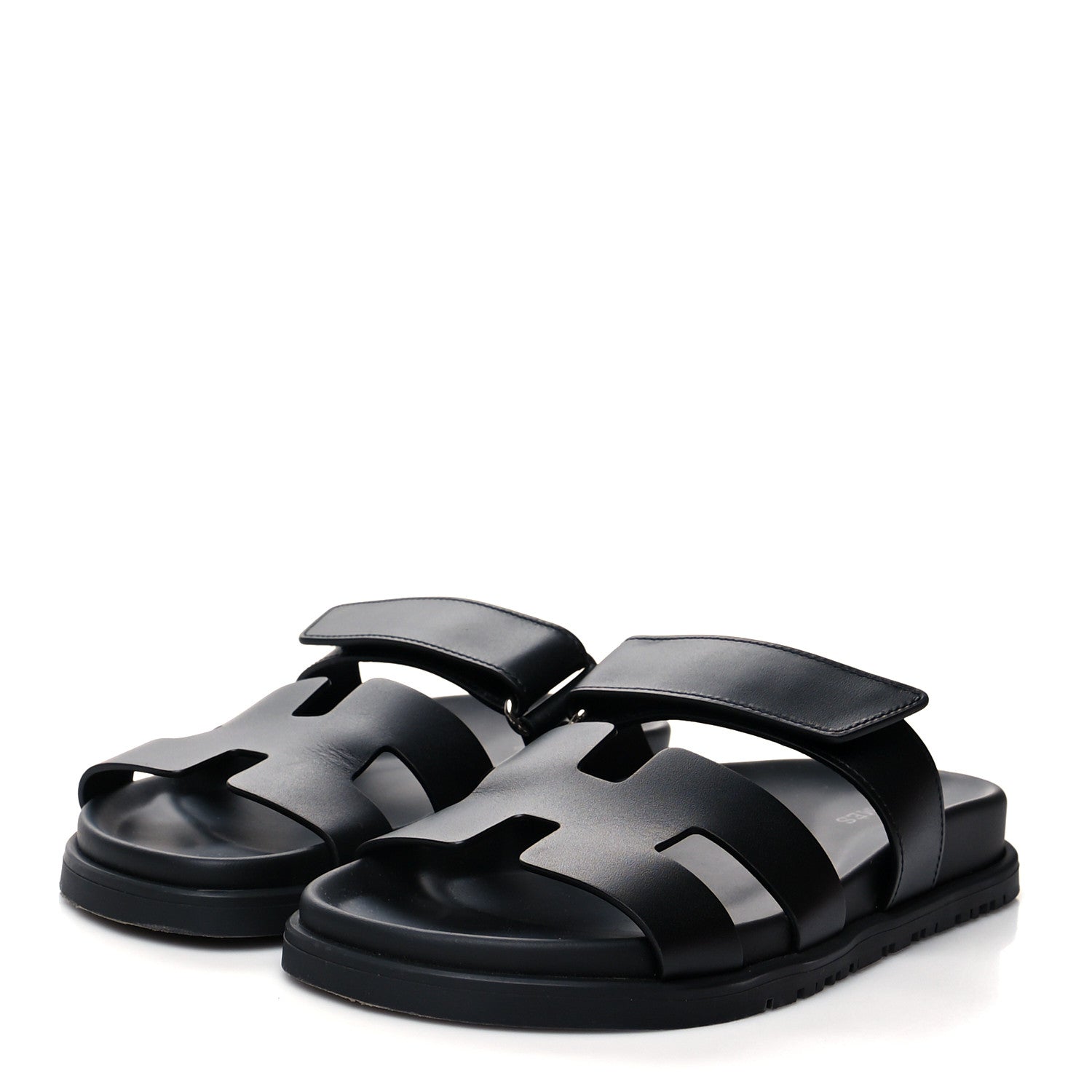 Hermes Calfskin Womens Chypre Sandals 36 Black 3 of 9