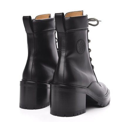 Hermes Calfskin Bridge Ankle Boots 40 Black 4 of 8