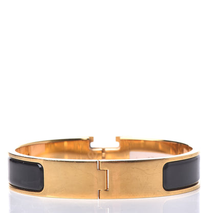 Hermes Enamel Narrow Clic Clac H Bracelet PM Black 3 of 5
