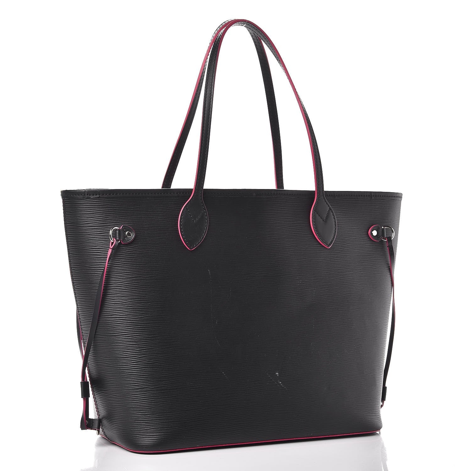 Louis Vuitton Epi Neverfull MM Black Hot Pink 5 of 16