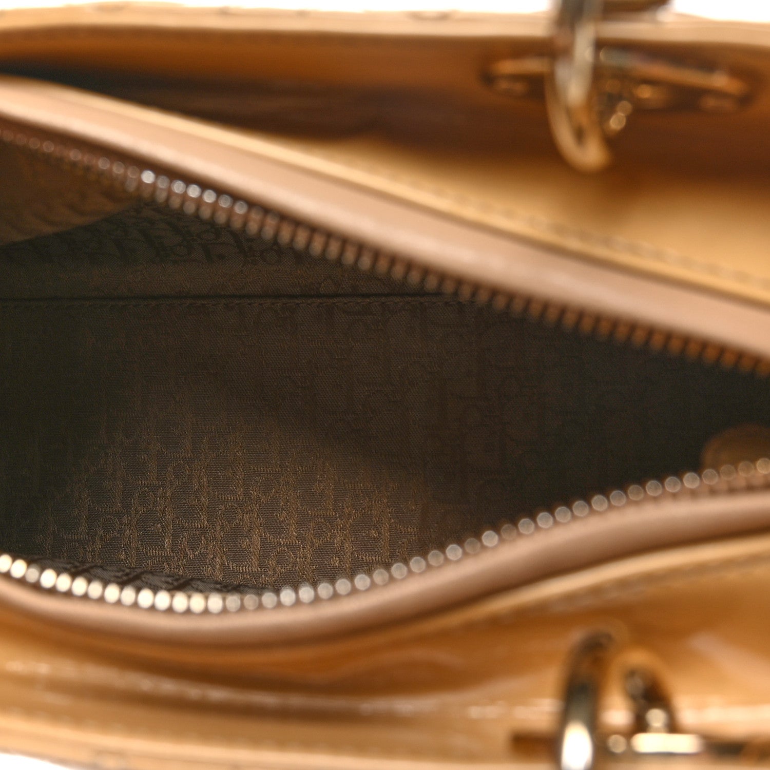 Christian Dior Patent Cannage Medium Lady Dior Beige 5 of 11