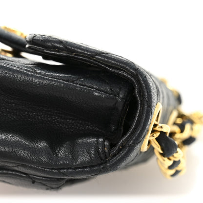 Chanel Lambskin Quilted Mini Flap Belt Bag Charm Black Black 12 of 12