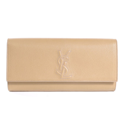 Saint Laurent Leather Small Belle de Jour Clutch Beige 1 of 6