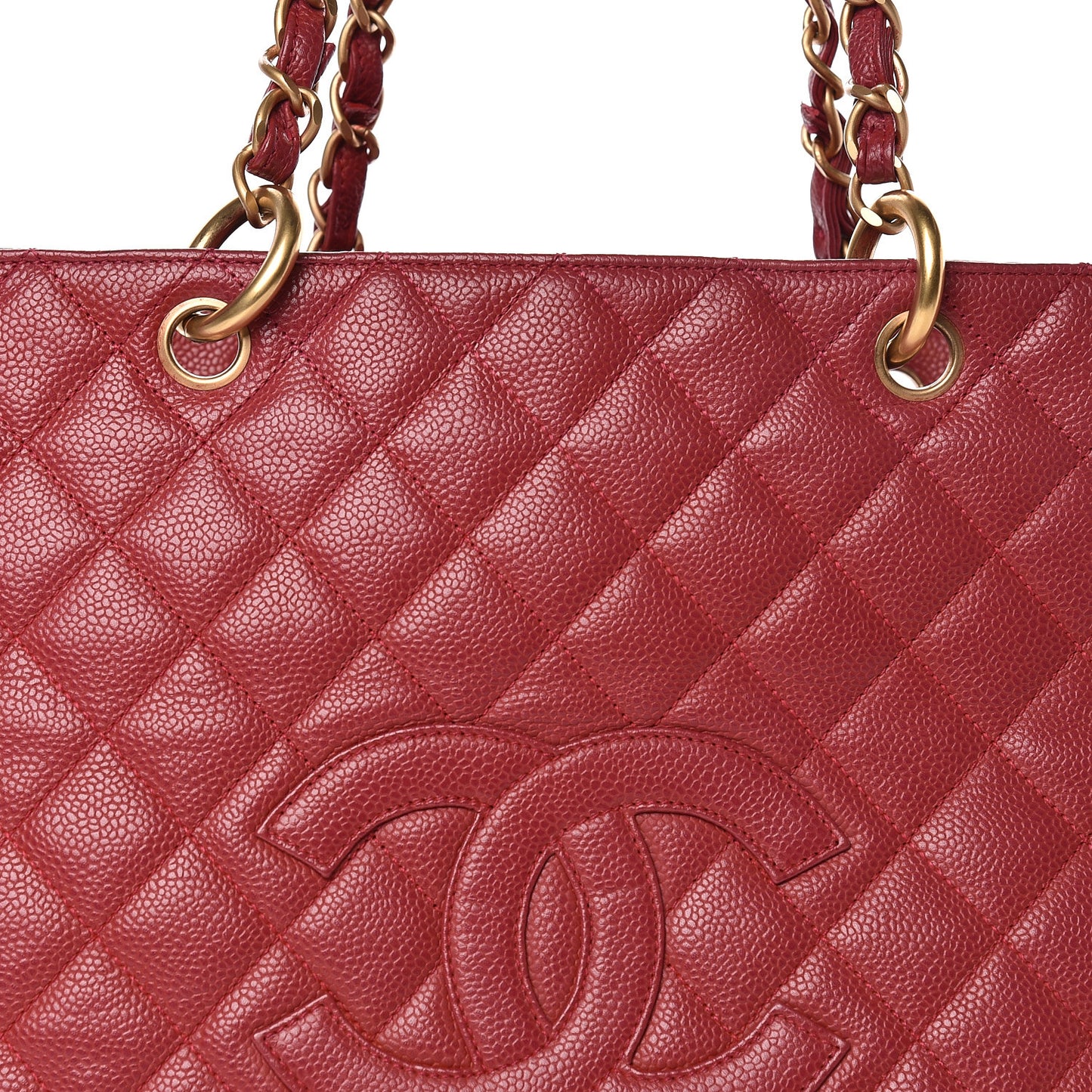 Caviar Quilted Petit Timeless Tote PTT Dark Pink