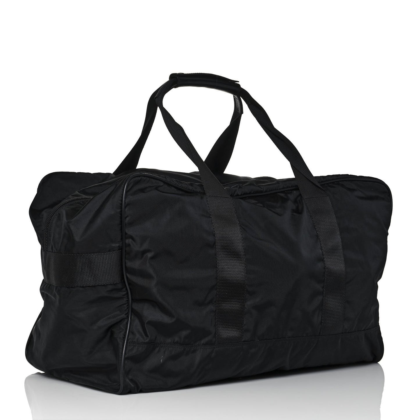 Tessuto Nylon Saffiano Viaggio Carry On Travel Bag Black