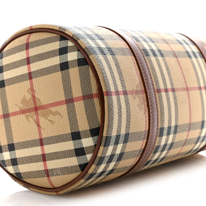 Burberry Haymarket Check Barrel Bag Brown 9 of 13