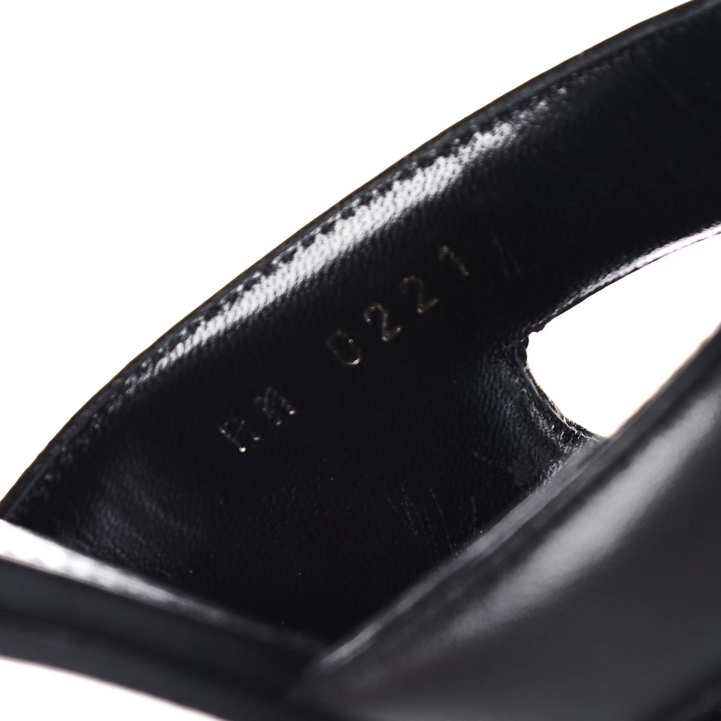 Nappa G Flat Sandals 36 Black