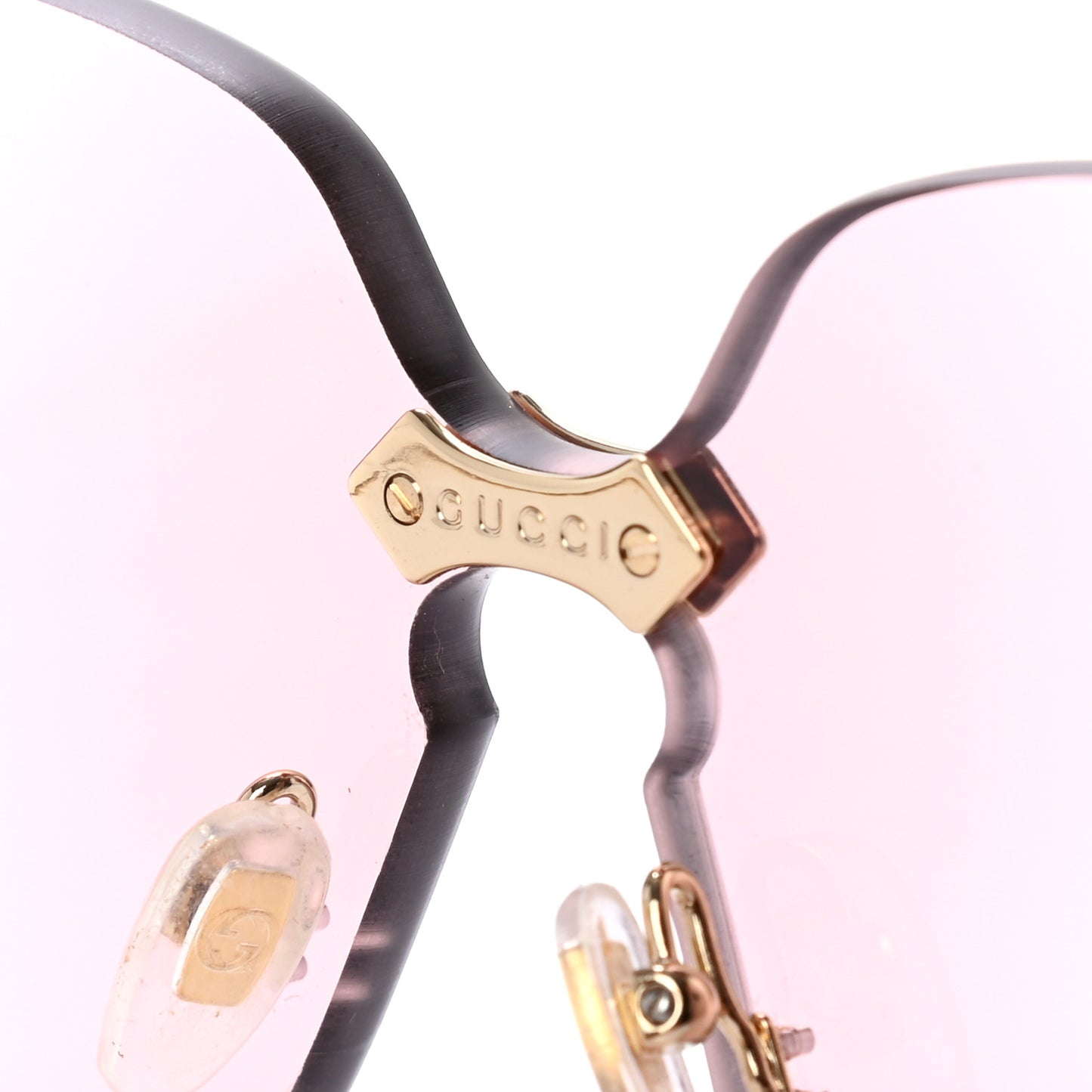 Rimless Sunglasses GG0352S Gold Flash Pink