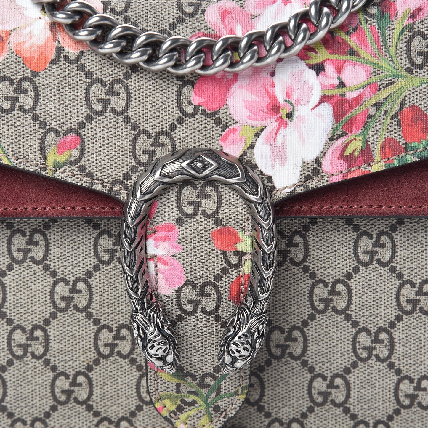 GG Supreme Monogram Blooms Mini Dionysus Shoulder Bag Beige Multicolor Dry Rose