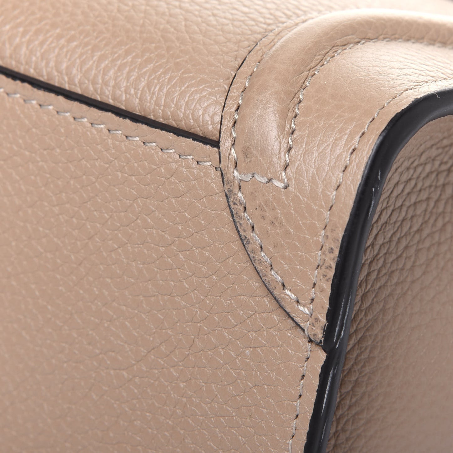 Drummed Calfskin Nano Luggage Dune