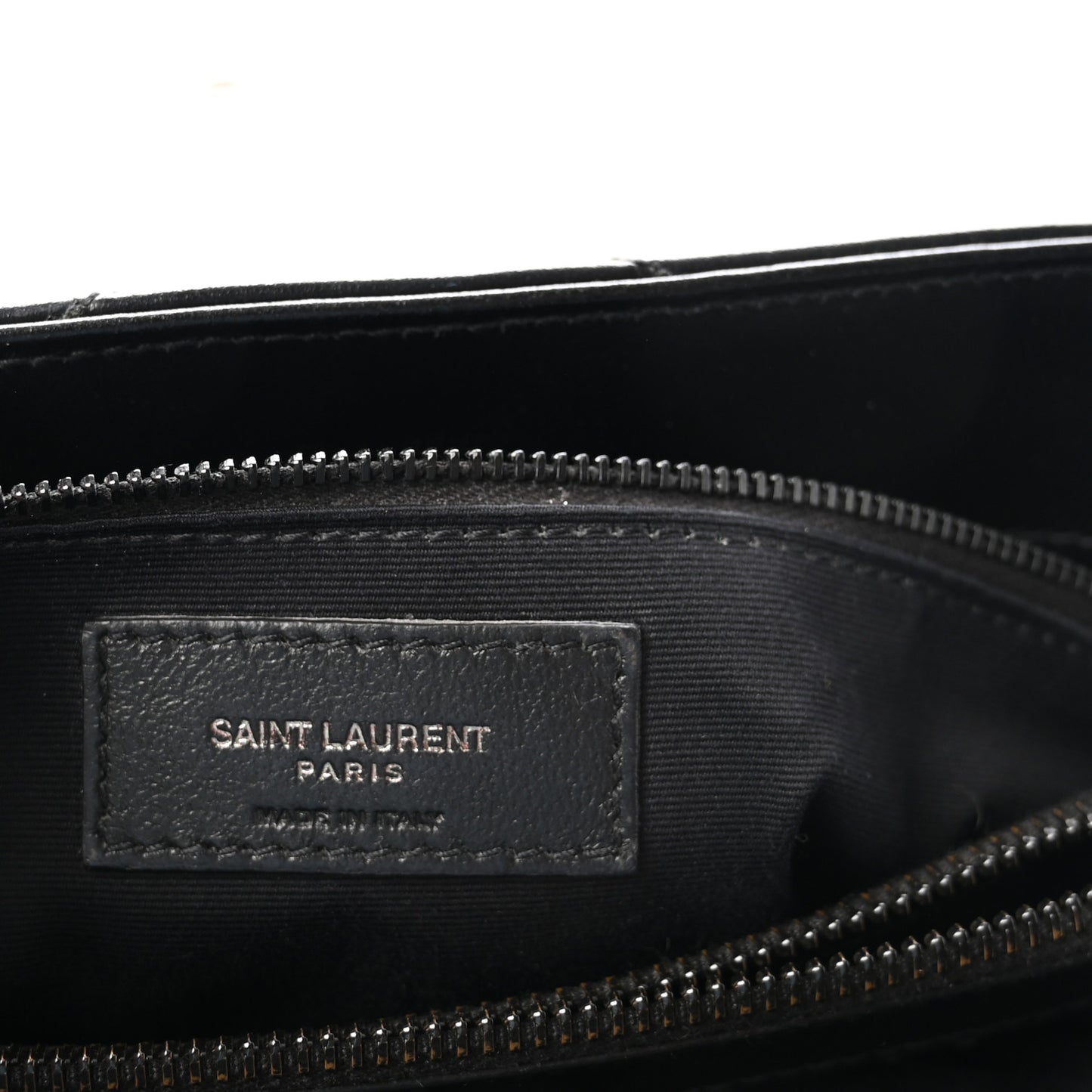 Calfskin Y Quilted Monogram Medium Loulou Chain Satchel Black