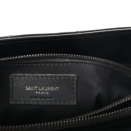 Saint Laurent Calfskin Y Quilted Monogram Medium Loulou Chain Satchel Black 6 of 9
