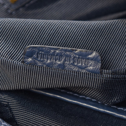 Burberry Heritage Grain Check Embossed Medium Dewsbury Tote Blue Carbon 10 of 13