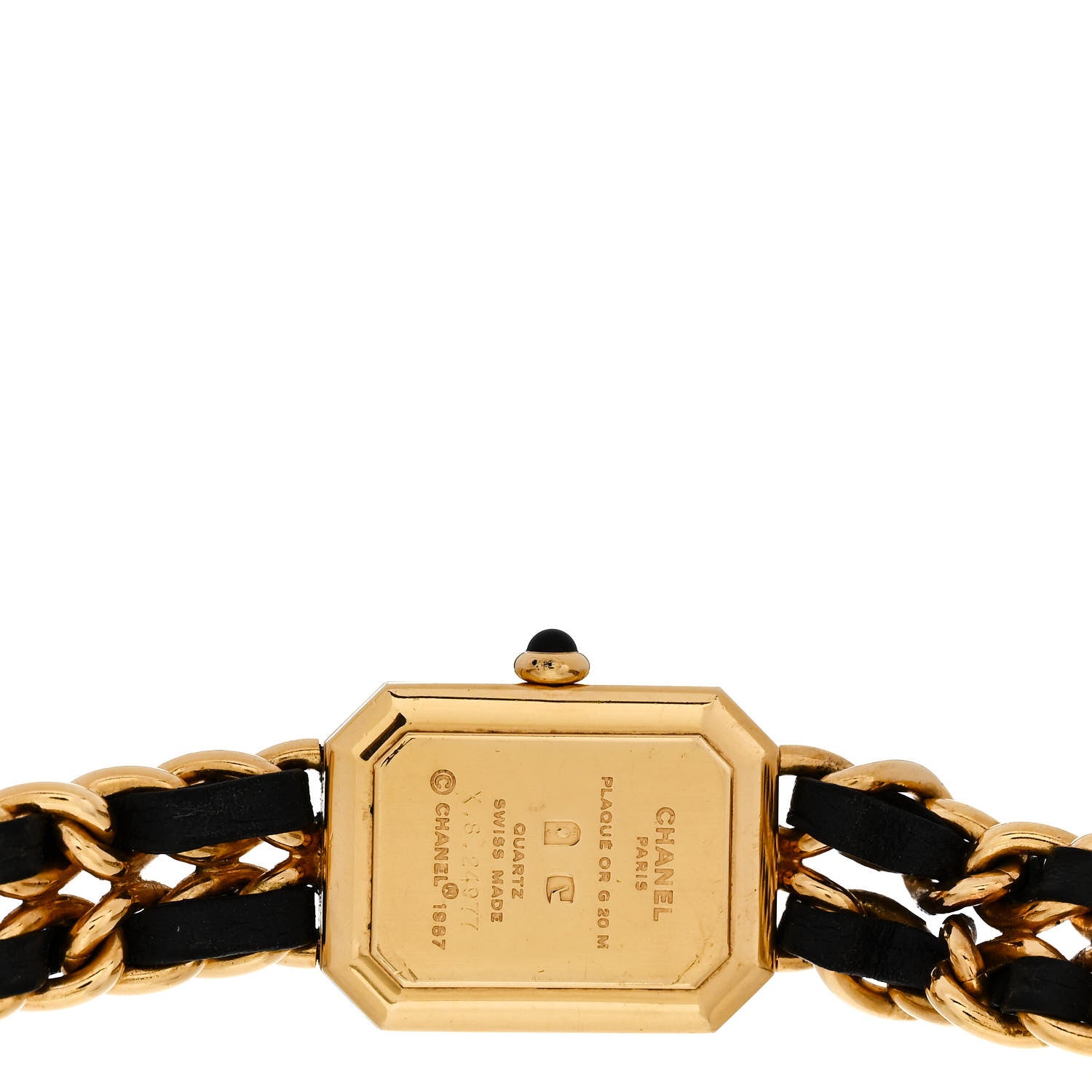 Chanel Stainless Steel Lambskin 20mm Chain Premiere Quartz Watch Gold M 4 of 4
