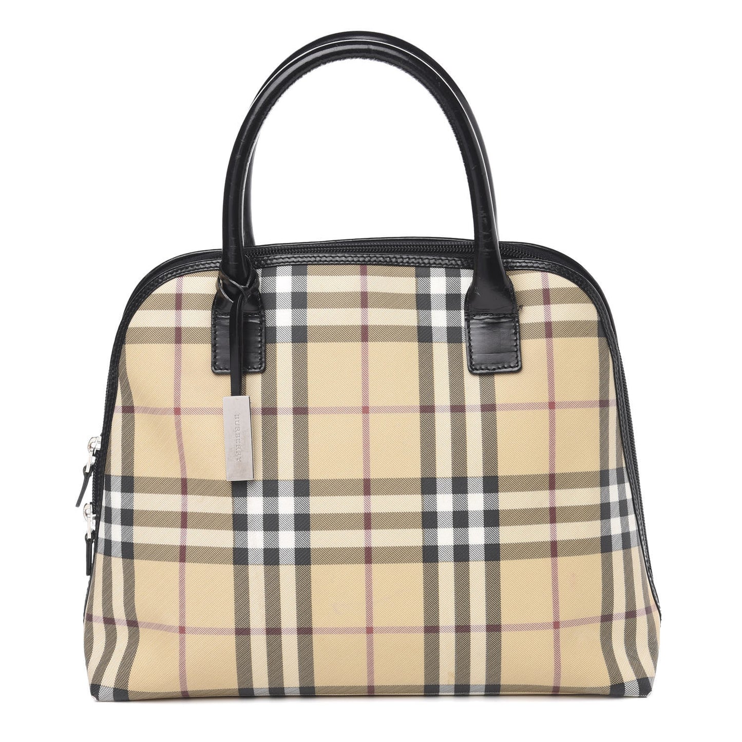 House Check Tote Black