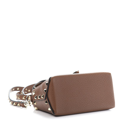 Valentino Garavani Pebbled Calfskin Mini Rockstud Crossbody Bag Bright Cognac 4 of 11