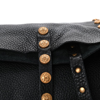Valentino Garavani Grained Calfskin Large Studded Zodiac Tote Black 10 of 11