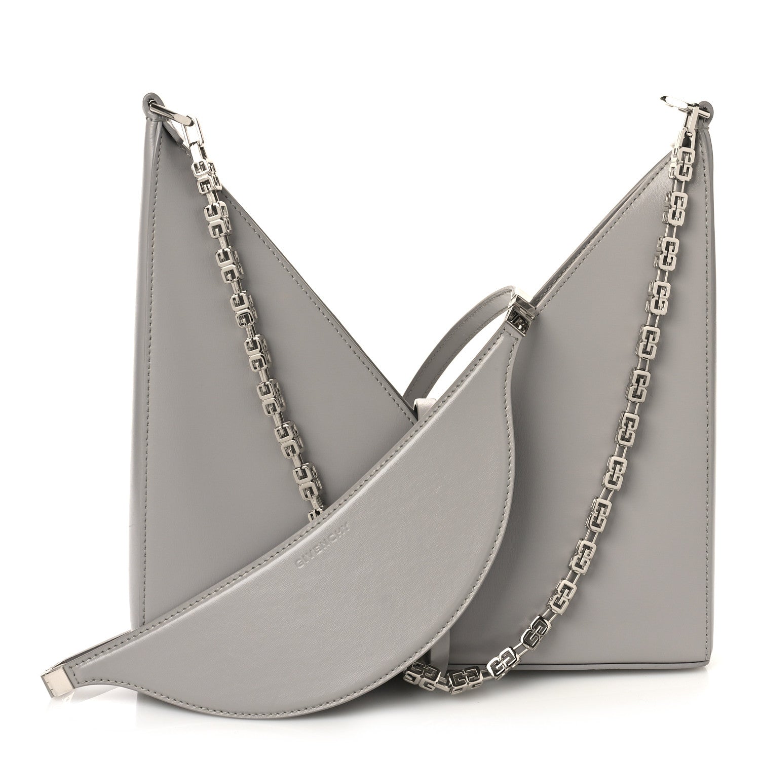 Givenchy Box Calfskin Small Cut Out Shoulder Bag Cloud Grey 1 of 9
