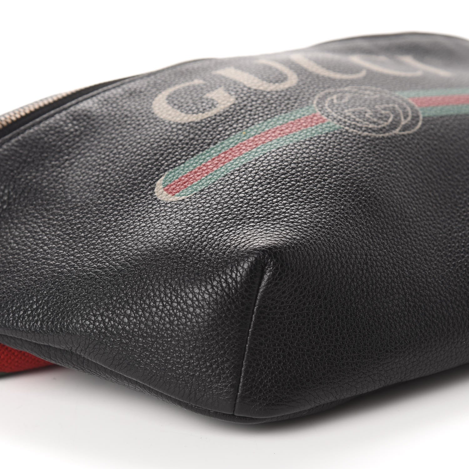 Gucci Grained Calfskin Logo Belt Bag Black 6 of 11