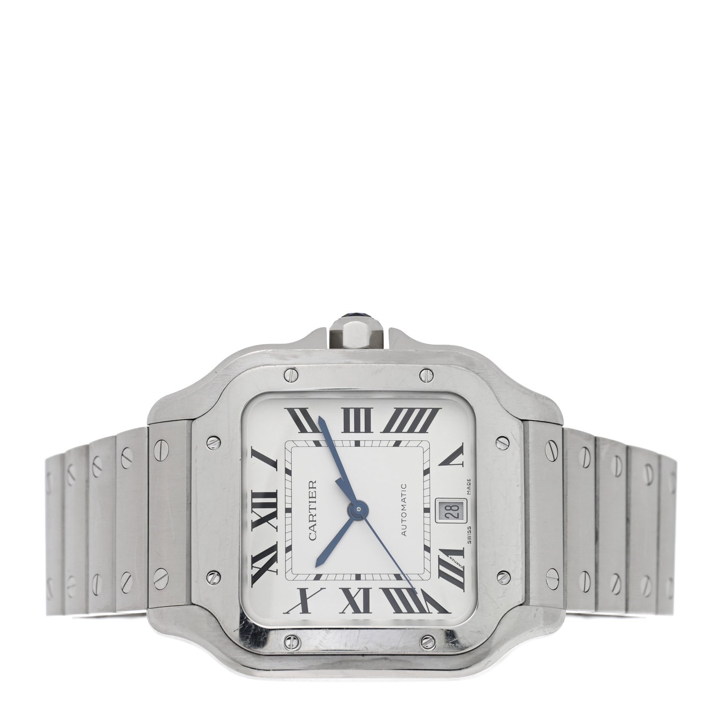 Stainless Steel 39.8mm Santos De Cartier Automatic Watch