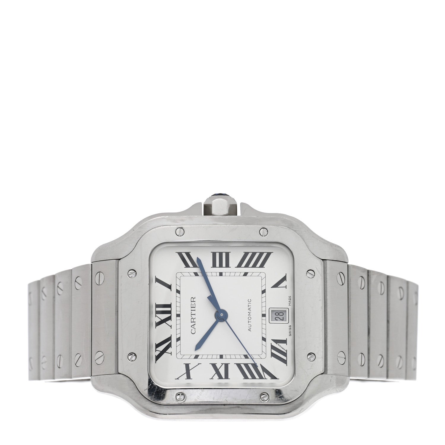 Cartier Stainless Steel 39.8mm Santos De Cartier Automatic Watch 2 of 5
