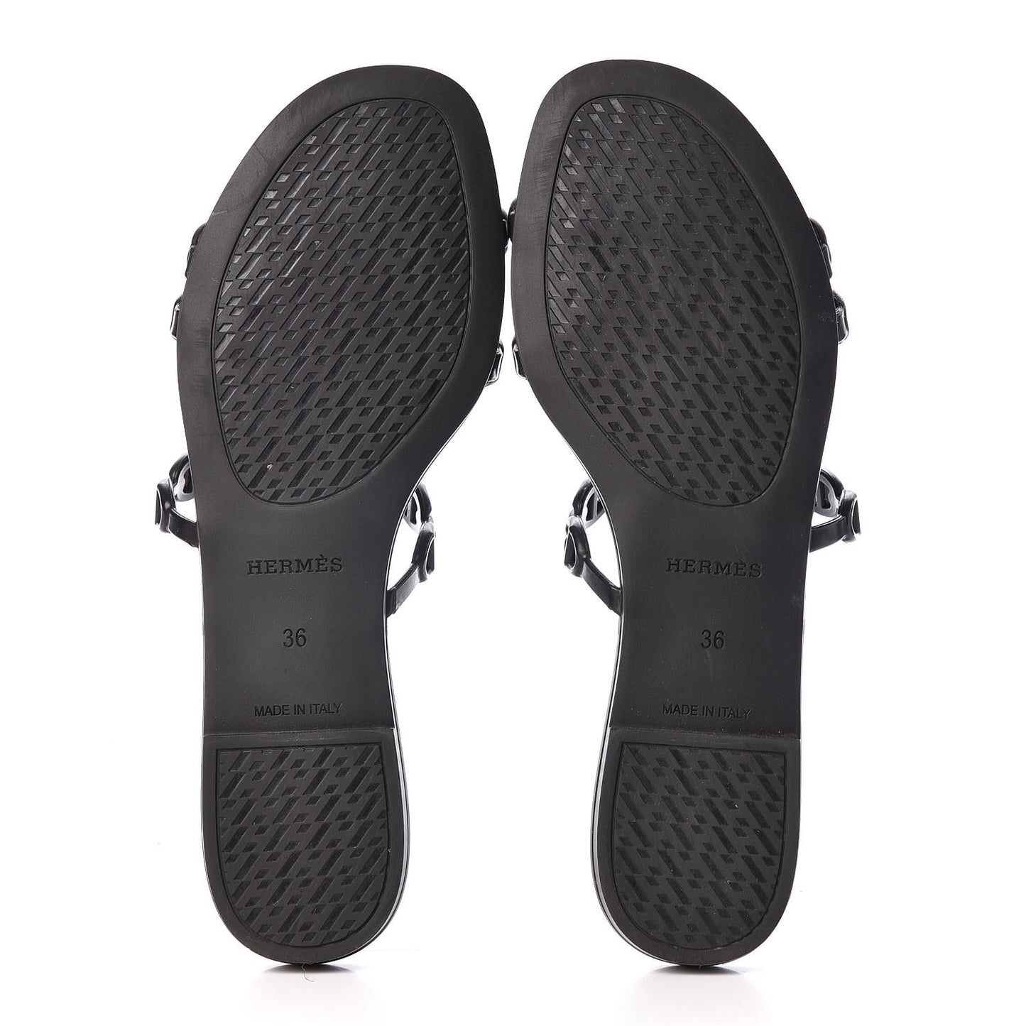 Rubber Chaine d'Ancre Rivage Sandals 36 Black
