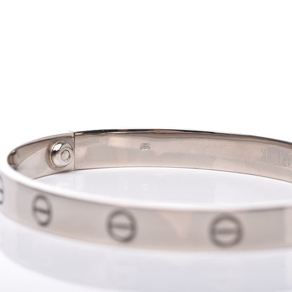 Cartier 18K White Gold LOVE Bracelet 17 5 of 7