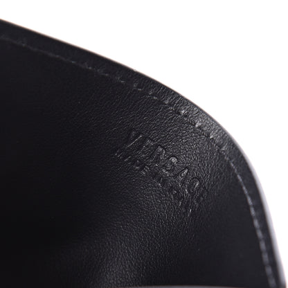 Versace Calfskin Baroque Print Card Holder Black 5 of 5
