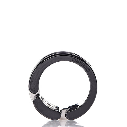 Chanel 18K White Gold Ceramic Medium Ultra Ring 49 4.75 Black 5 of 5