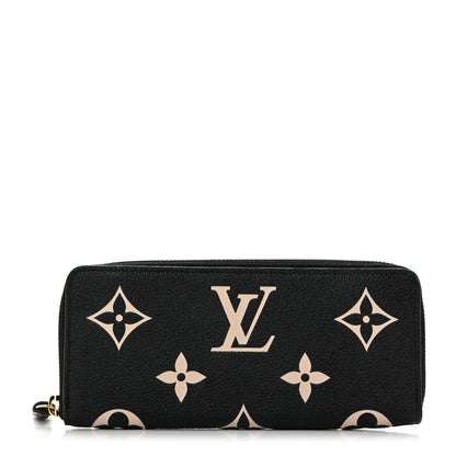 Louis Vuitton Empreinte Monogram Giant Clemence Wallet Black Beige 1 of 7
