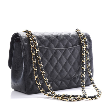 Chanel Caviar Quilted Jumbo Double Flap Black 3 of 11