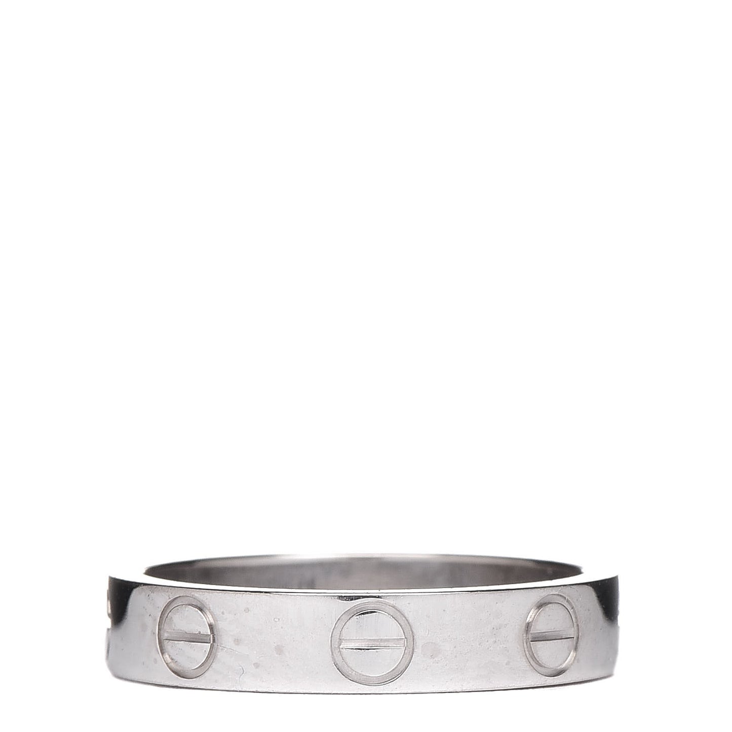 18K White Gold 3.5mm LOVE Wedding Band Ring 49 4.75