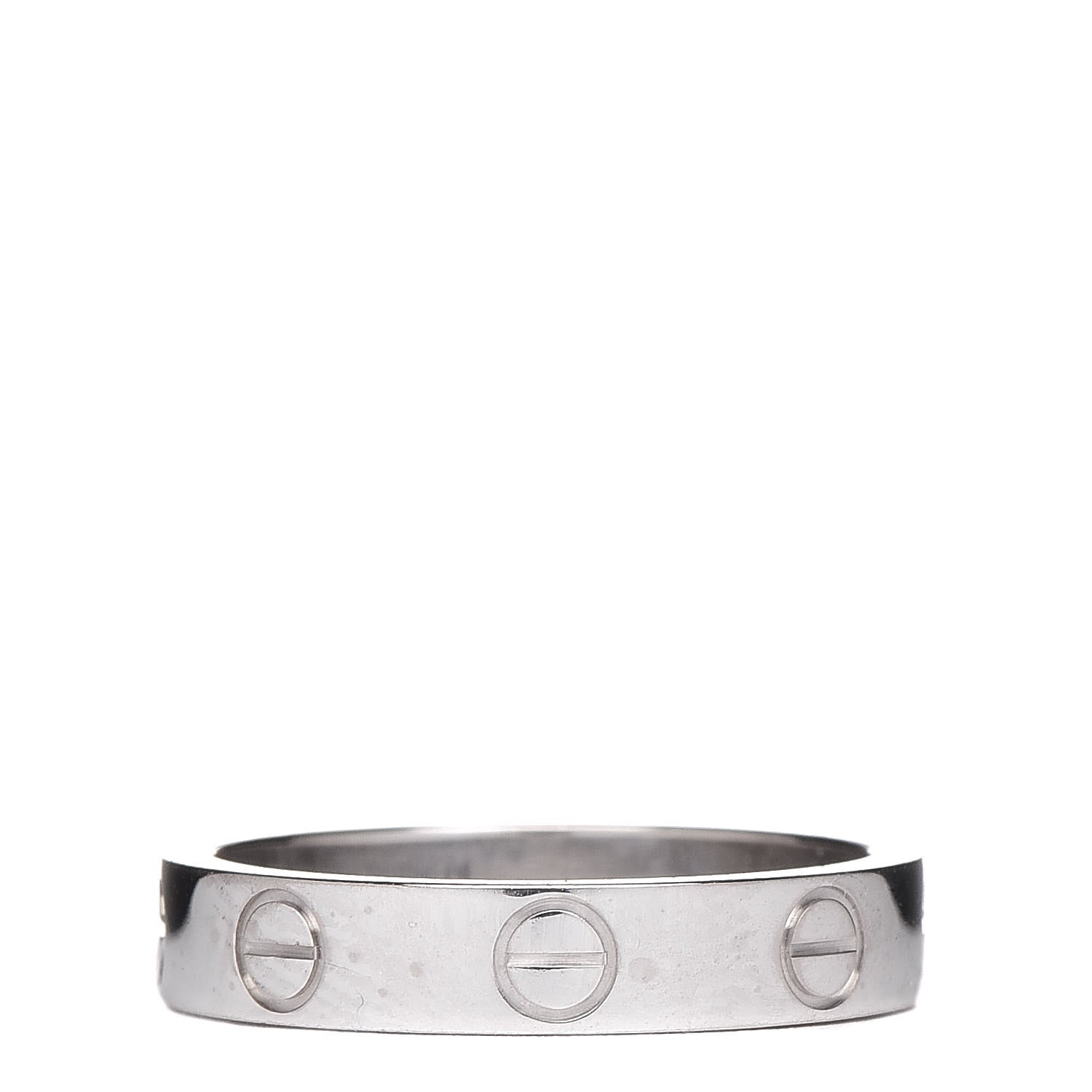 Cartier 18K White Gold 3.5mm LOVE Wedding Band Ring 49 4.75 3 of 4