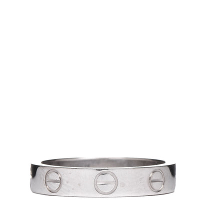 Cartier 18K White Gold 3.5mm LOVE Wedding Band Ring 49 4.75 3 of 4