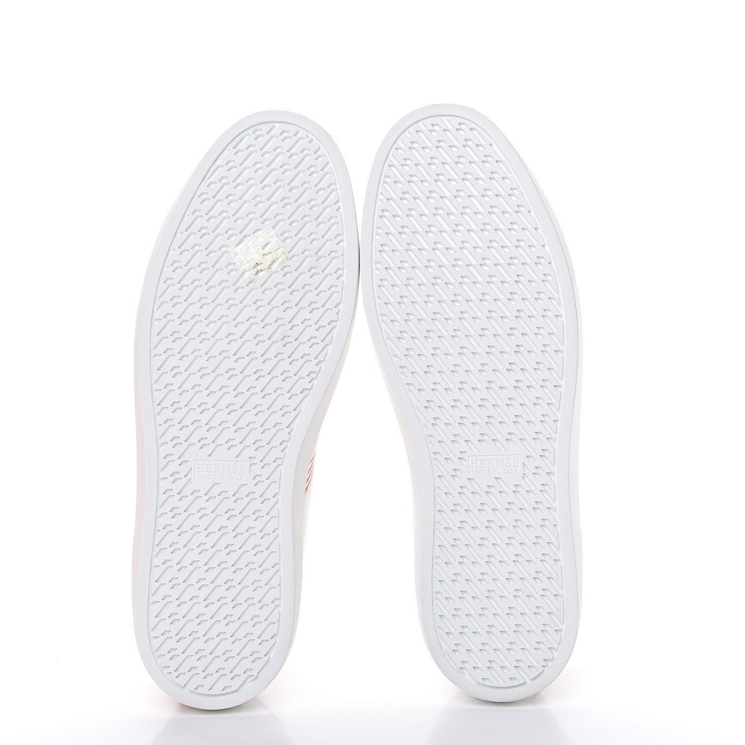 Hermes Calfskin Womens Advantage Sneakers 41 White Orange 5 of 8
