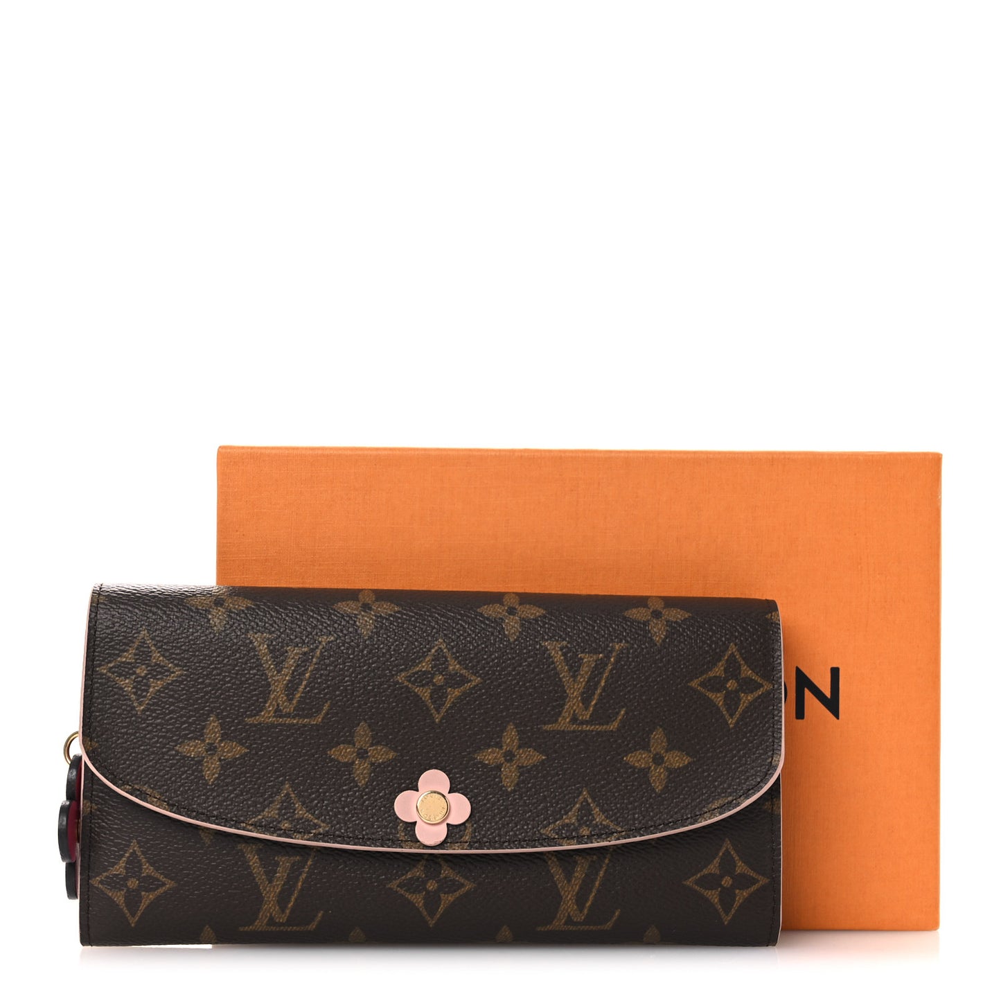 Monogram Bloom Flower Emilie Wallet Fuchsia