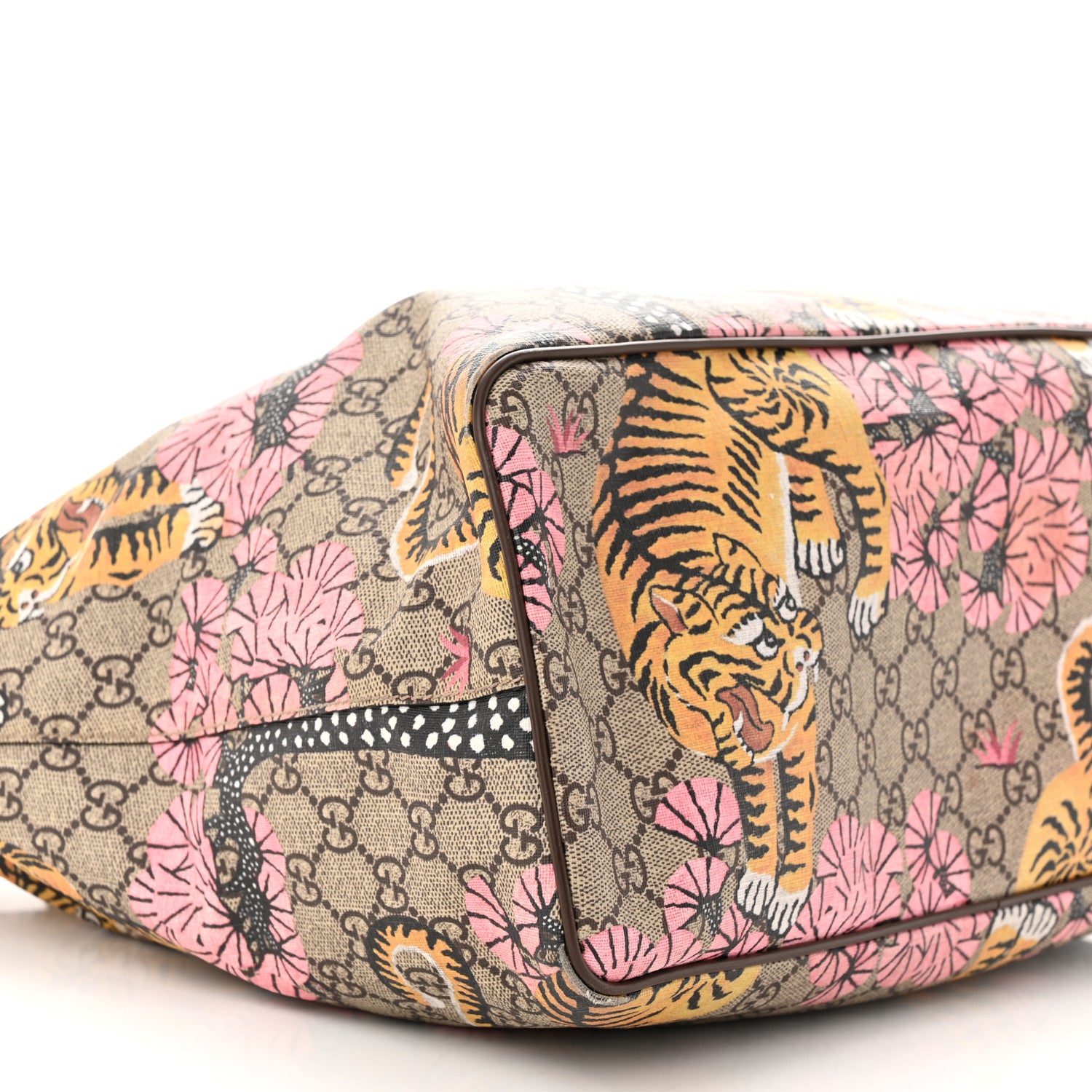 Gucci Soft GG Supreme Monogram Bengal Medium Crossbody Tote Beige Pink 9 of 20