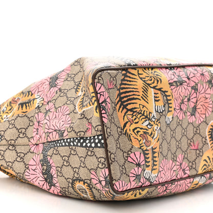 Gucci Soft GG Supreme Monogram Bengal Medium Crossbody Tote Beige Pink 9 of 20