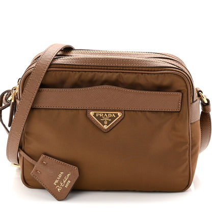 Prada Tessuto Nylon Saffiano Re-Edition 1978 Messenger Bag Sughero 8 of 10