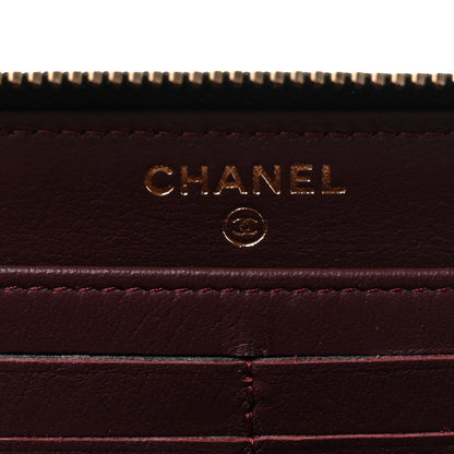 Chanel Aged Calfskin Quilted Lucky Charms 2.55 Reissue Zip Around Wallet Black 6 of 9