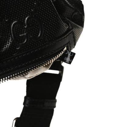 Gucci Calfskin GG Tennis Embossed Pocket Belt Bag Black 8 of 14