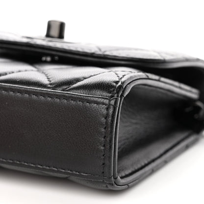 Chanel Lambskin Quilted Mini Trendy CC Chain Wallet So Black 10 of 10