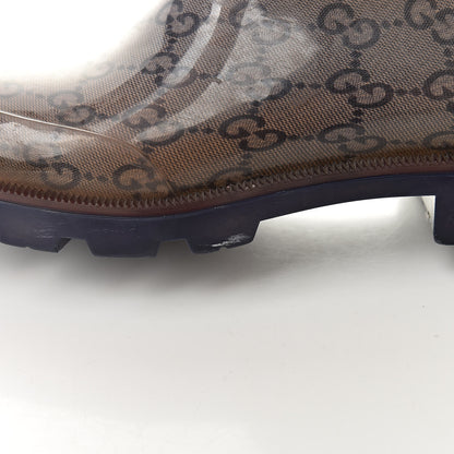 Gucci Rubber Monogram Edinburg Rain Boots 36 Transparent Blue 8 of 11