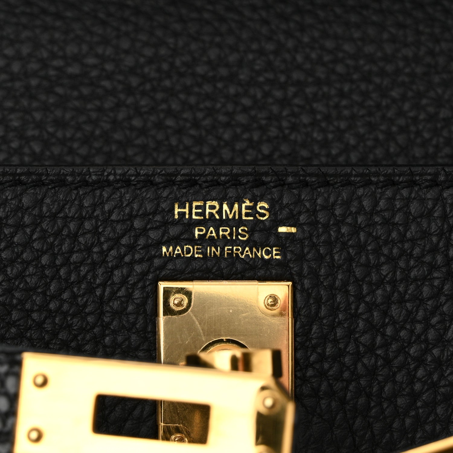 Hermes Togo Lizard Kelly Retourne Touch 25 Black Black 6 of 11