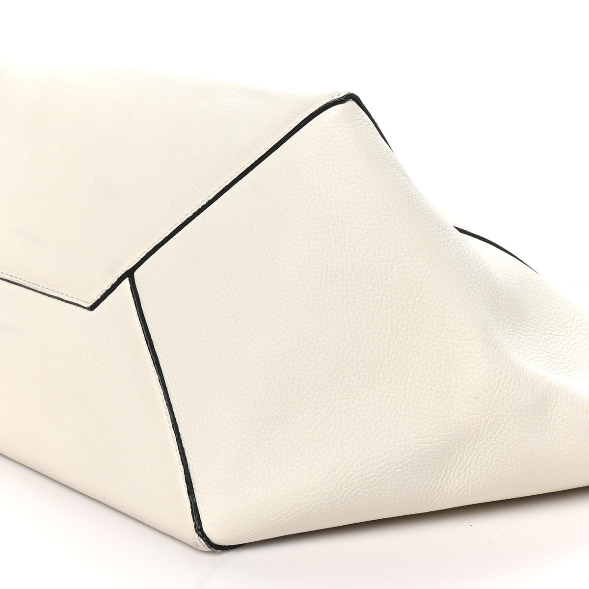 Celine Grained Calfskin Medium Horizontal Cabas Phantom White 9 of 9