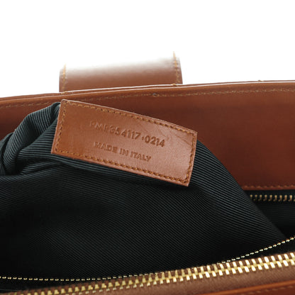 Saint Laurent Smooth Calfskin Matelasse Chevron Large Monogram Shopping Bag Brown 7 of 7