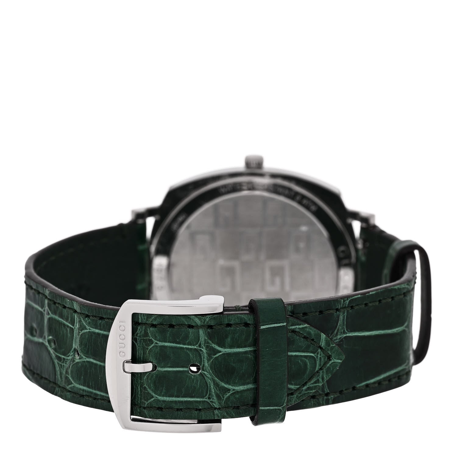Gucci Stainless Steel Alligator 38mm Grip Quartz Watch Green 3 of 5